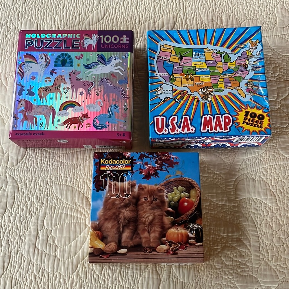 3 100-piece puzzles